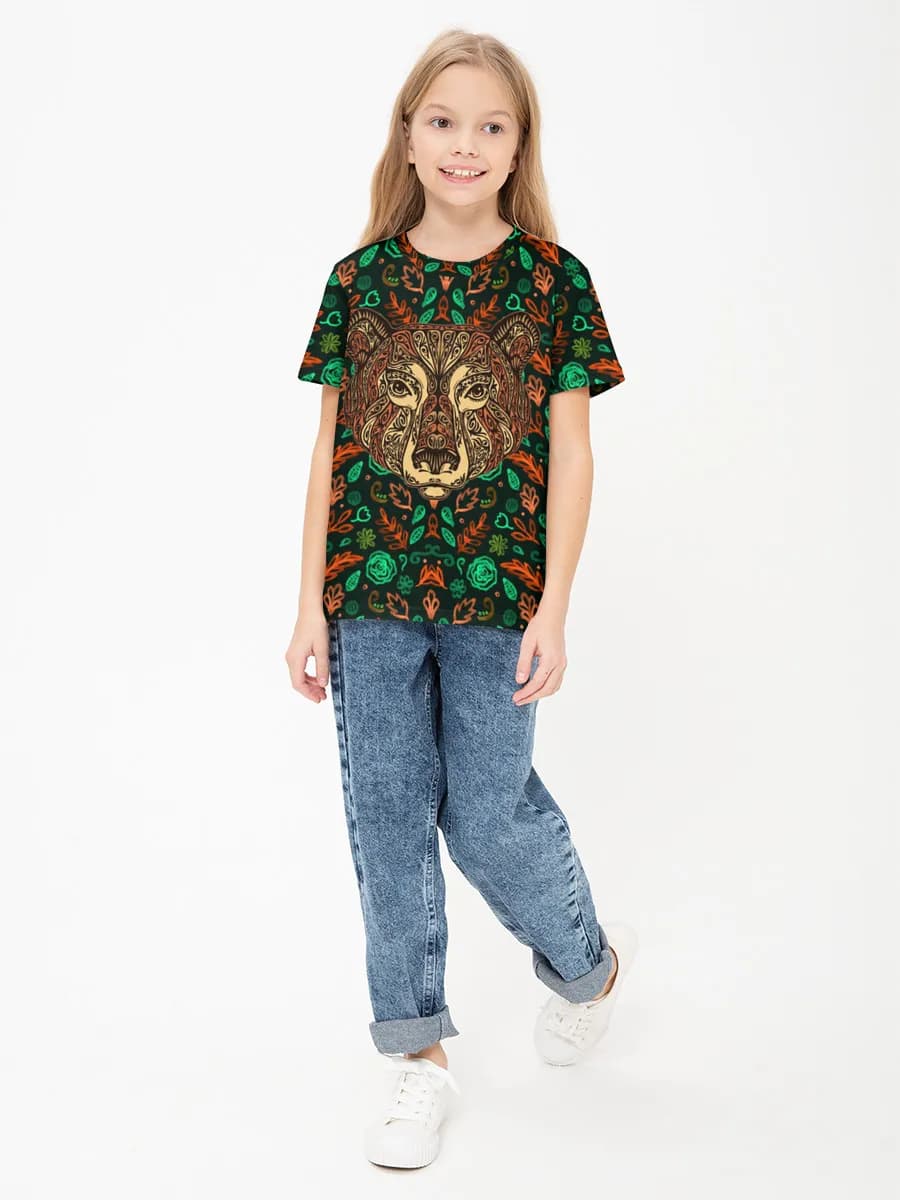 Children's cotton T-shirt (for girls. Copy)