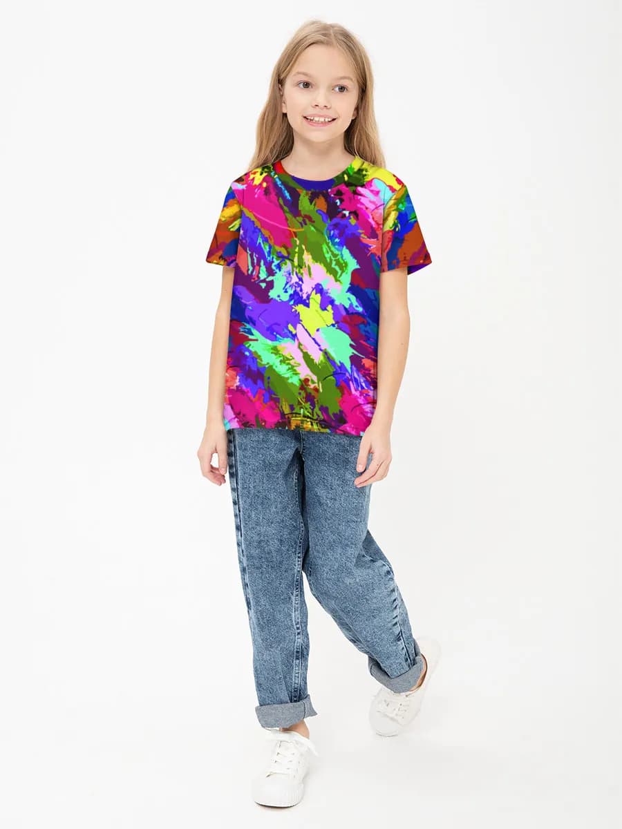 Children's cotton T-shirt (for girls. Copy)