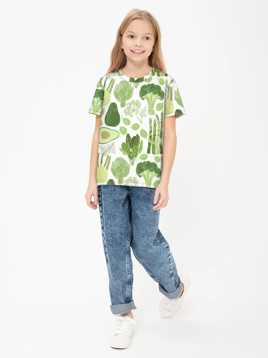 Children's cotton T-shirt (for girls. Copy)