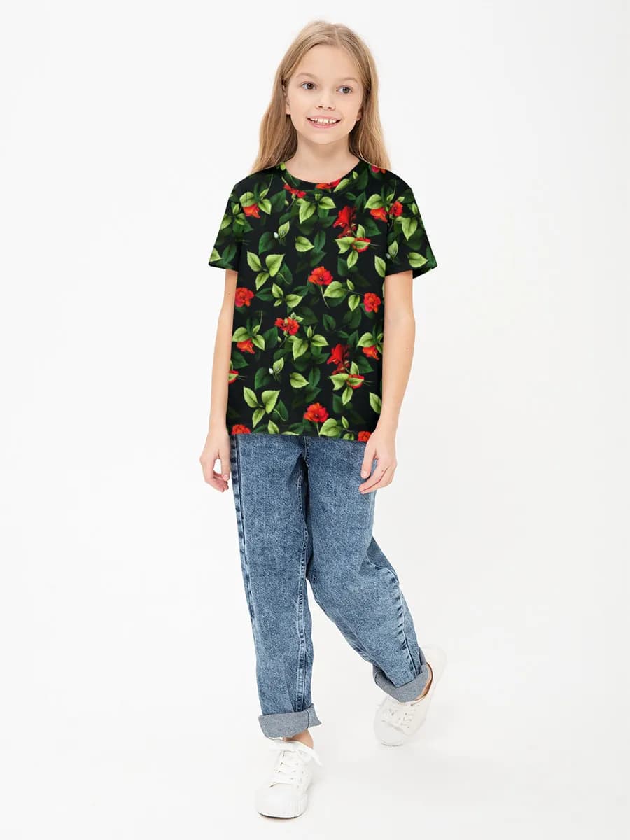 Children's cotton T-shirt (for girls. Copy)