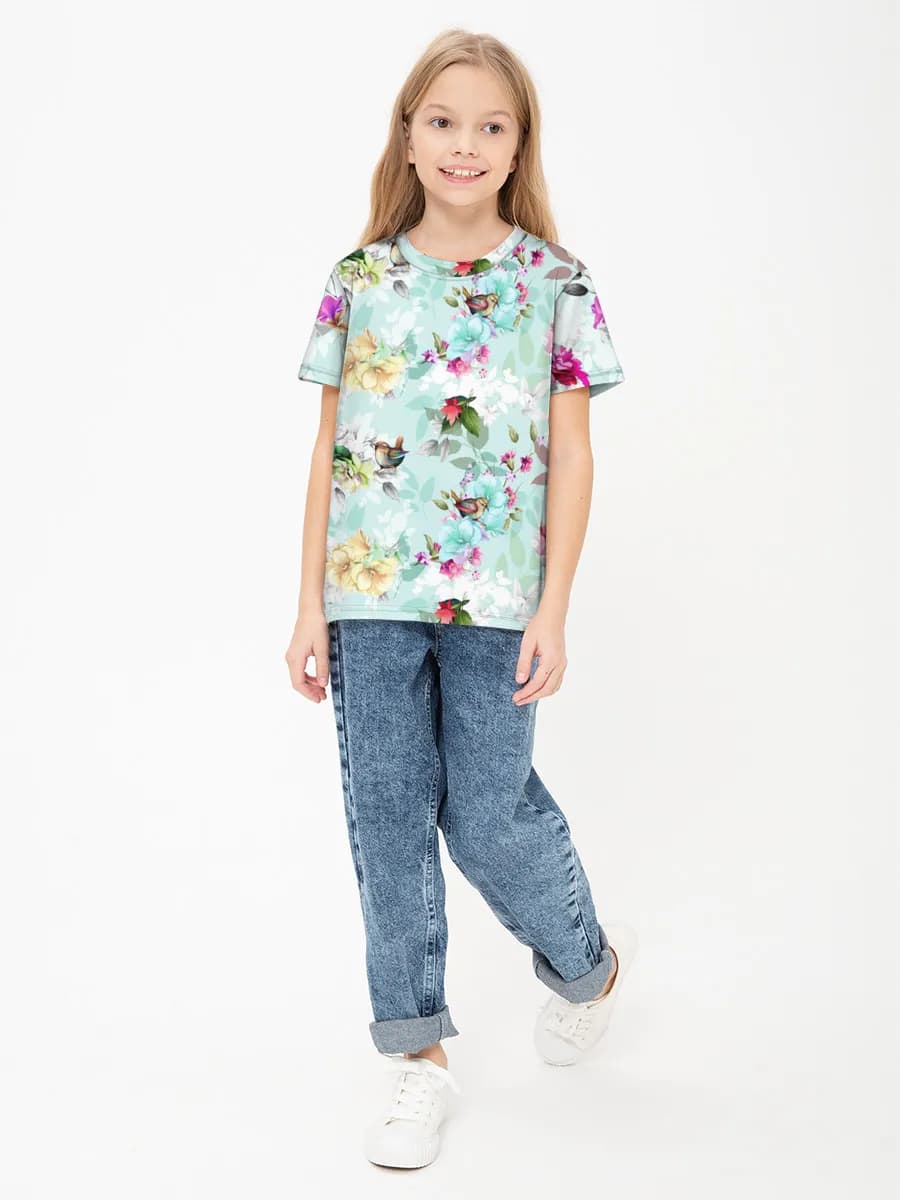 Children's cotton T-shirt (for girls. Copy)