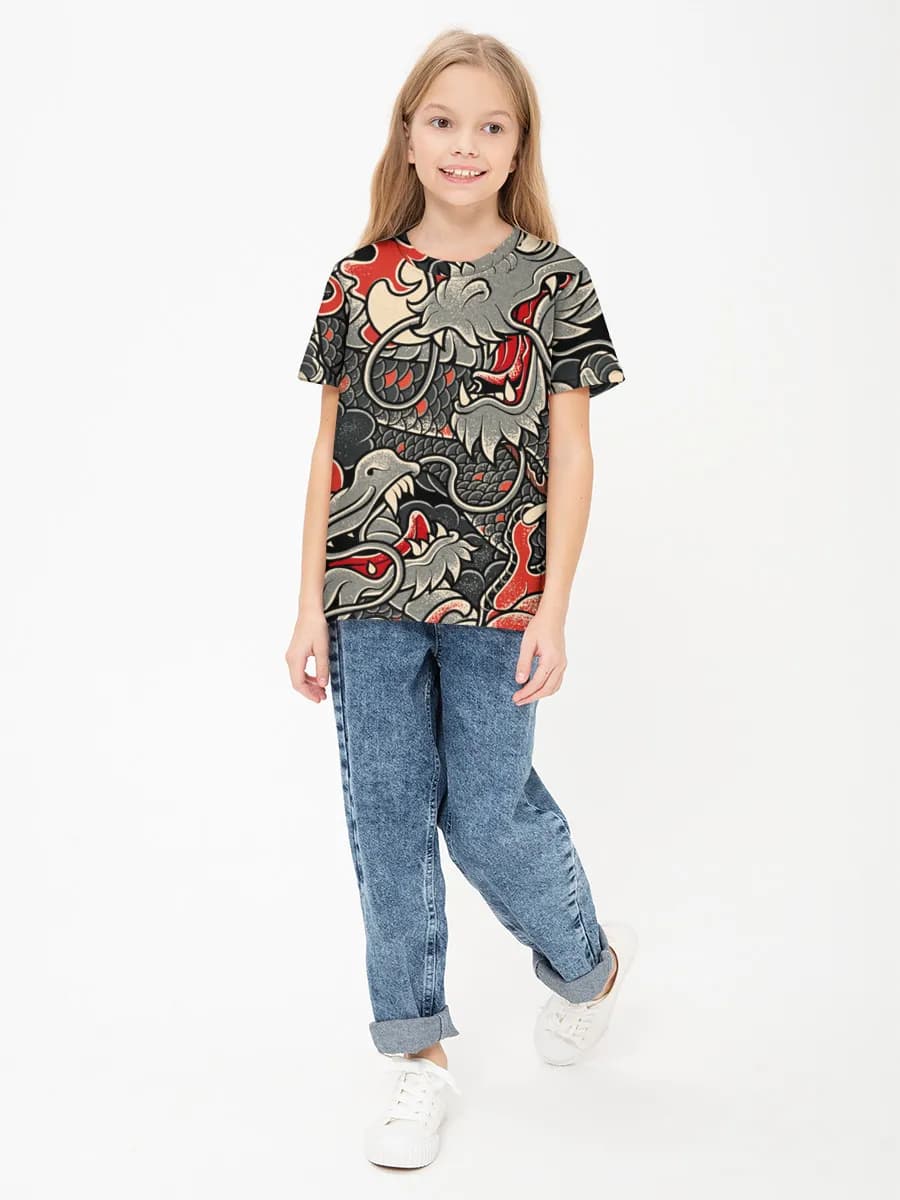 Children's cotton T-shirt (for girls. Copy)