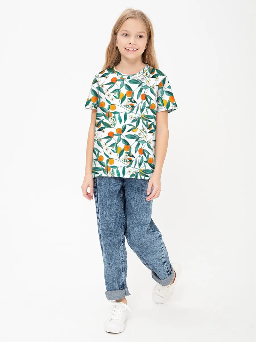 Children's cotton T-shirt (for girls. Copy)
