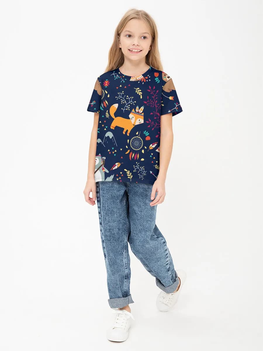 Children's cotton T-shirt (for girls. Copy)