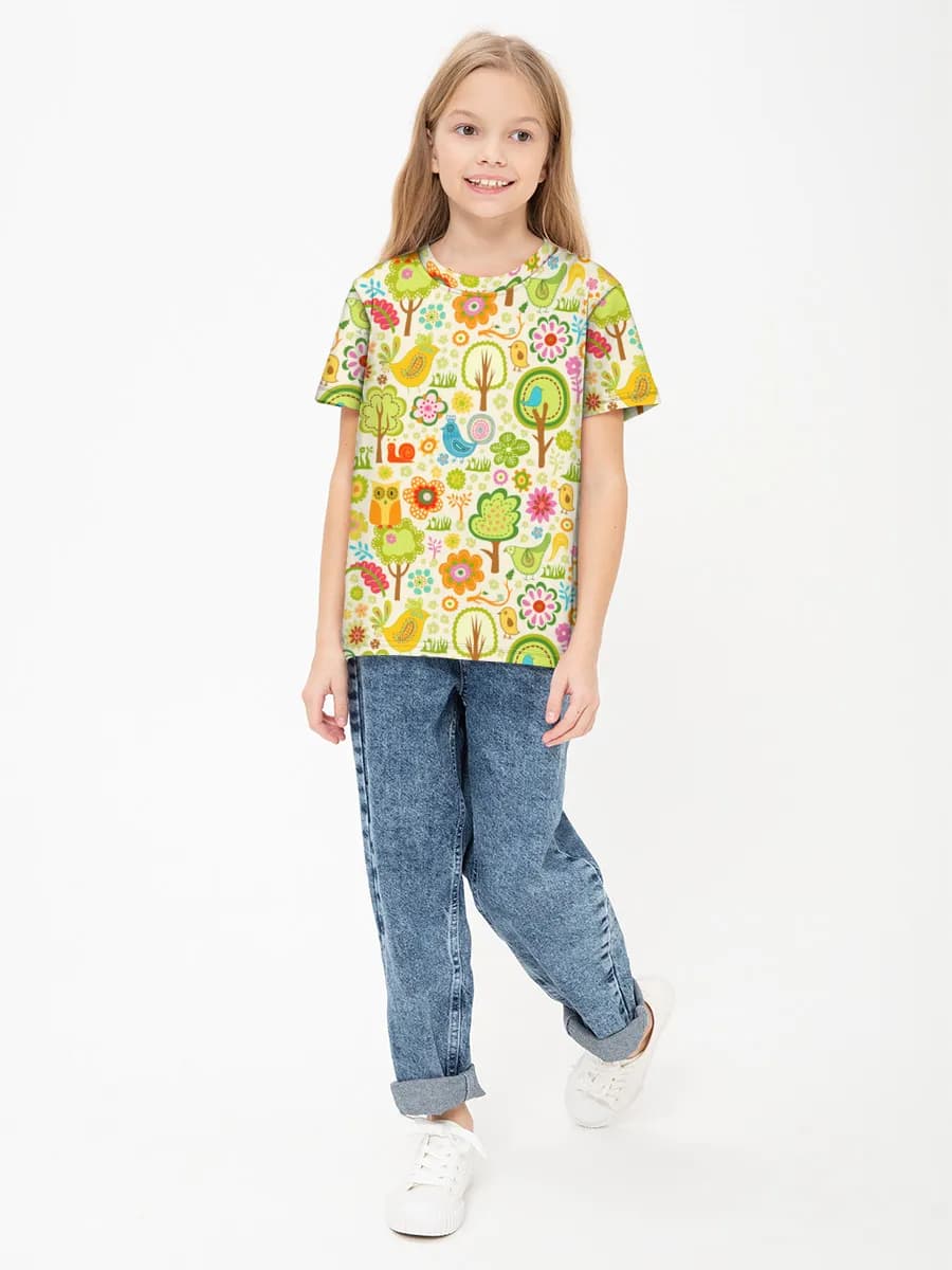 Children's cotton T-shirt (for girls. Copy)