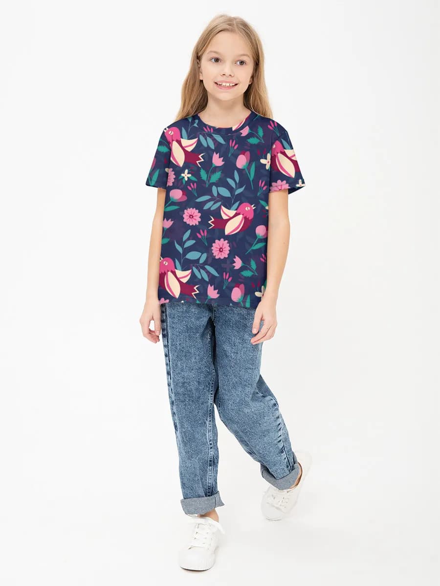Children's cotton T-shirt (for girls. Copy)