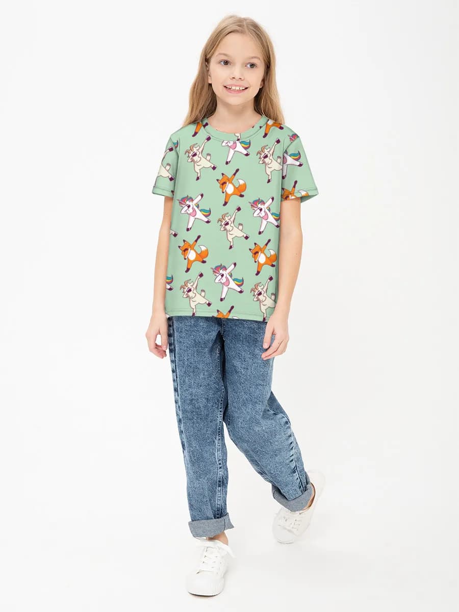 Children's cotton T-shirt (for girls. Copy)
