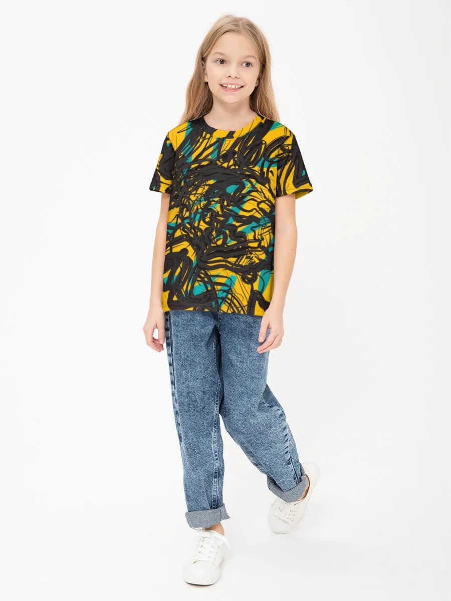 Children's cotton T-shirt (for girls. Copy)