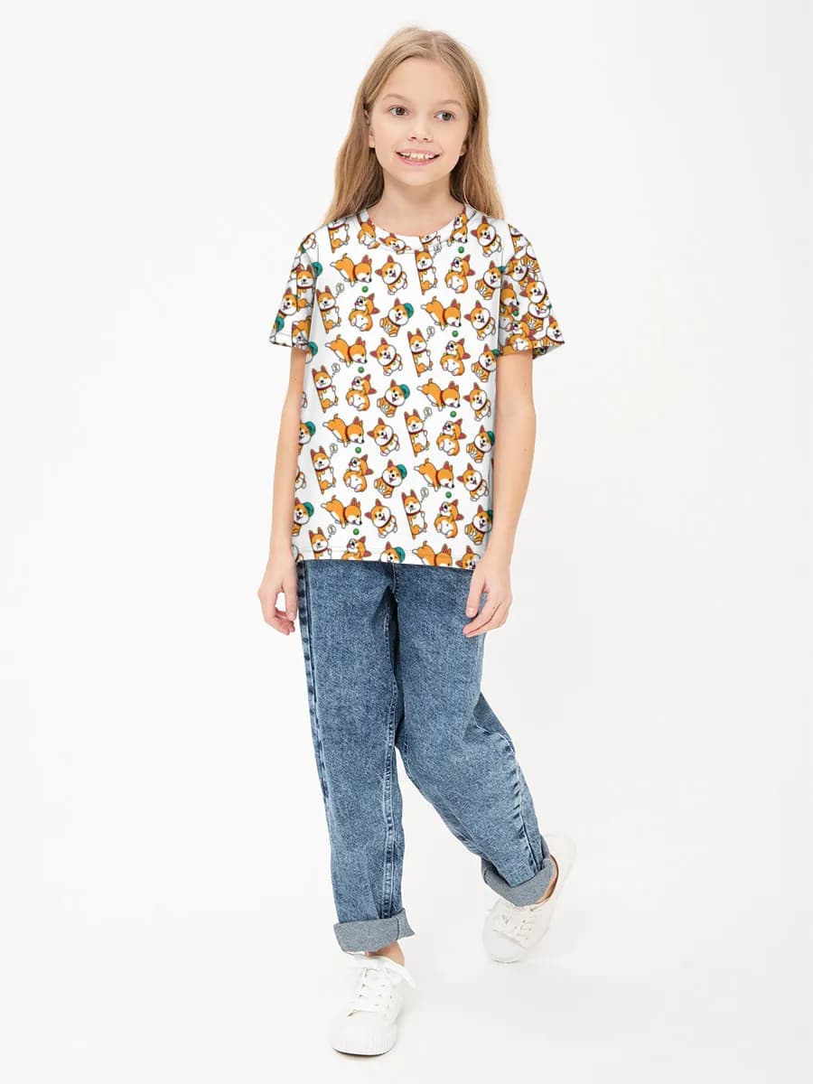 Children's cotton T-shirt (for girls. Copy)