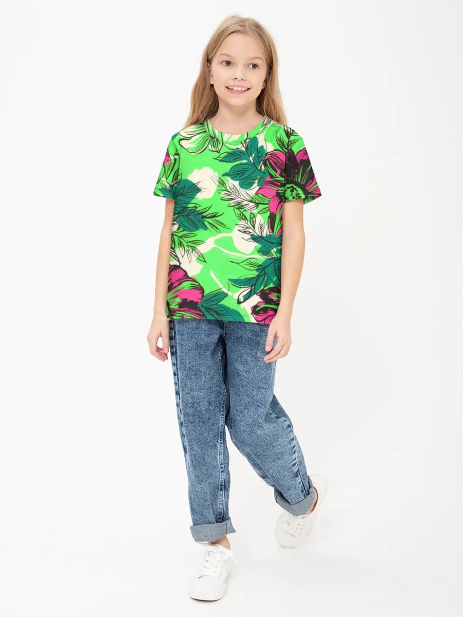 Children's cotton T-shirt (for girls. Copy)
