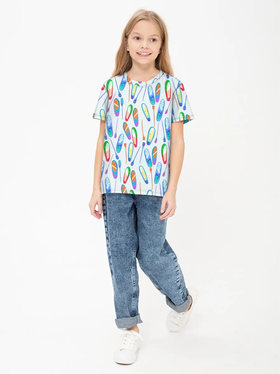 Children's cotton T-shirt (for girls. Copy)