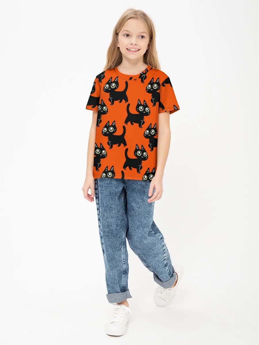 Children's cotton T-shirt (for girls. Copy)