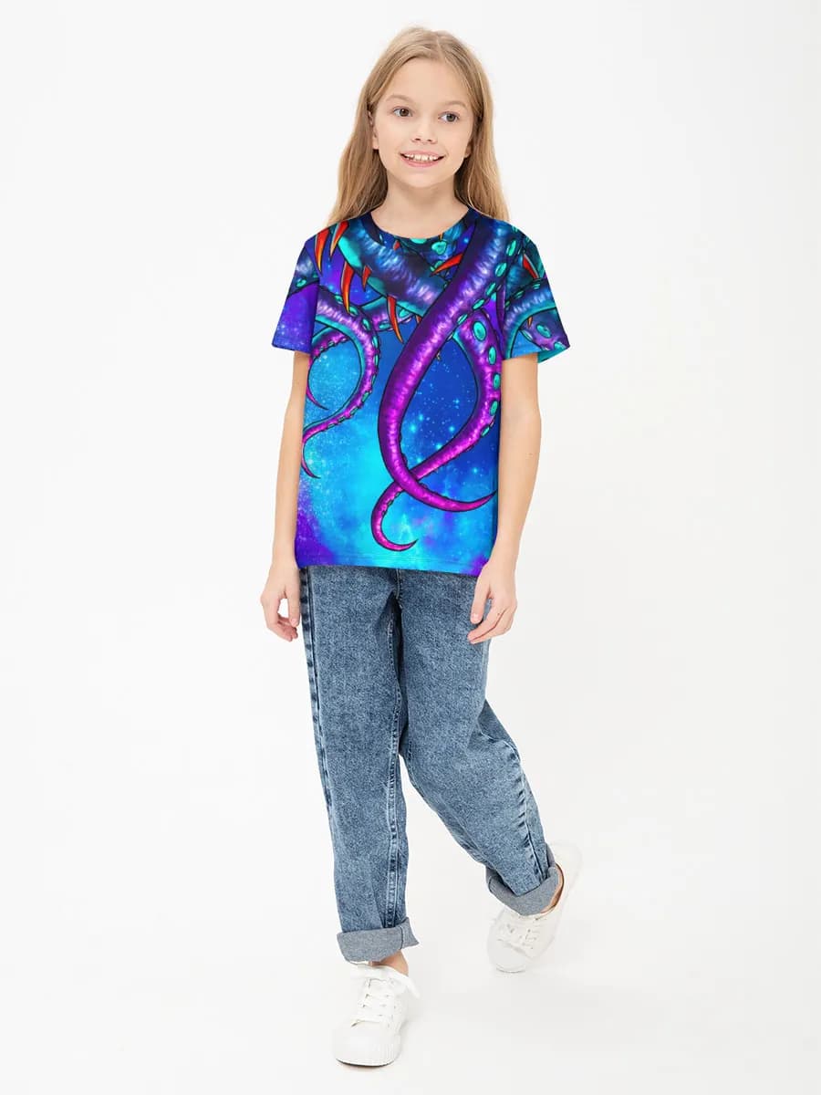 Children's cotton T-shirt (for girls. Copy)