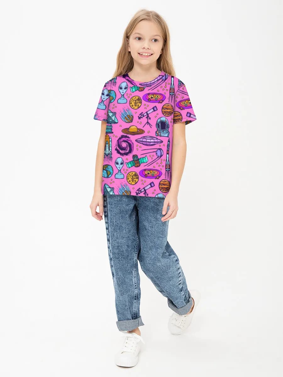 Children's cotton T-shirt (for girls. Copy)