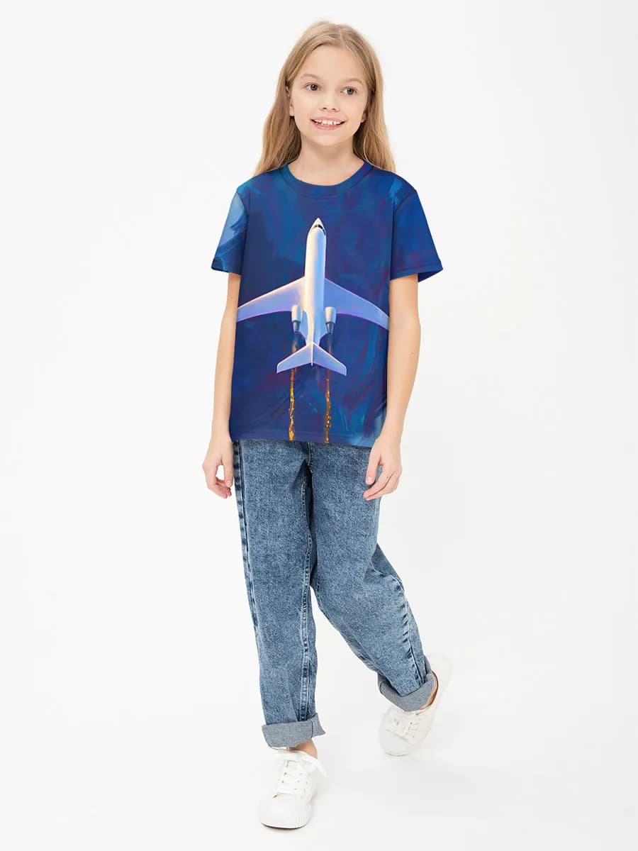 Children's cotton T-shirt (for girls. Copy)