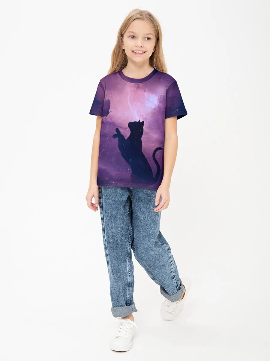 Children's cotton T-shirt (for girls. Copy)
