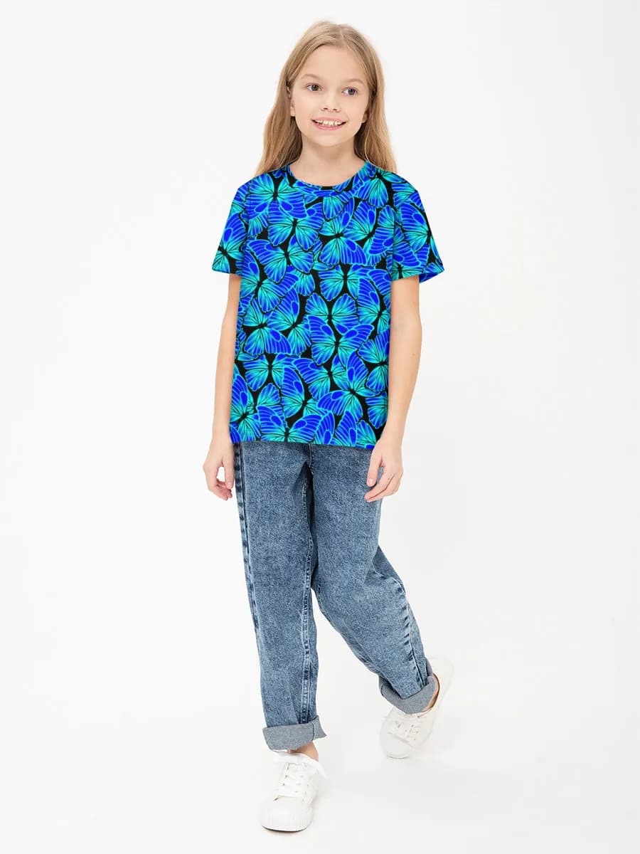 Children's cotton T-shirt (for girls. Copy)