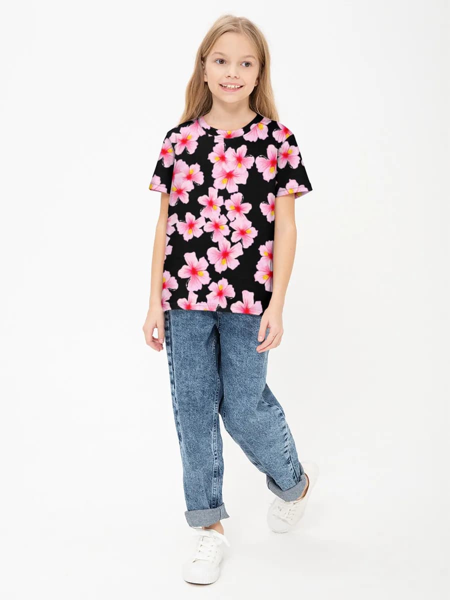 Children's cotton T-shirt (for girls. Copy)