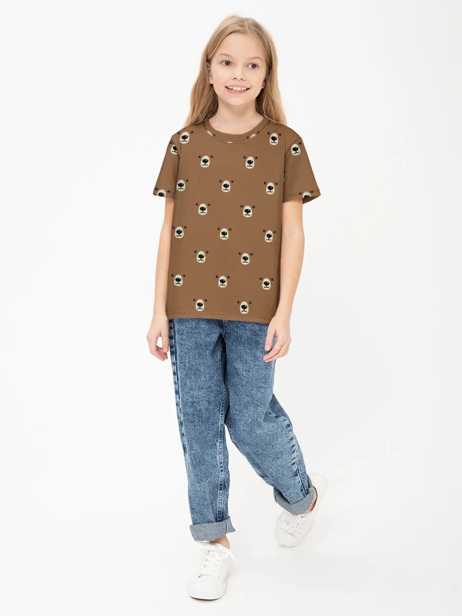 Children's cotton T-shirt (for girls. Copy)
