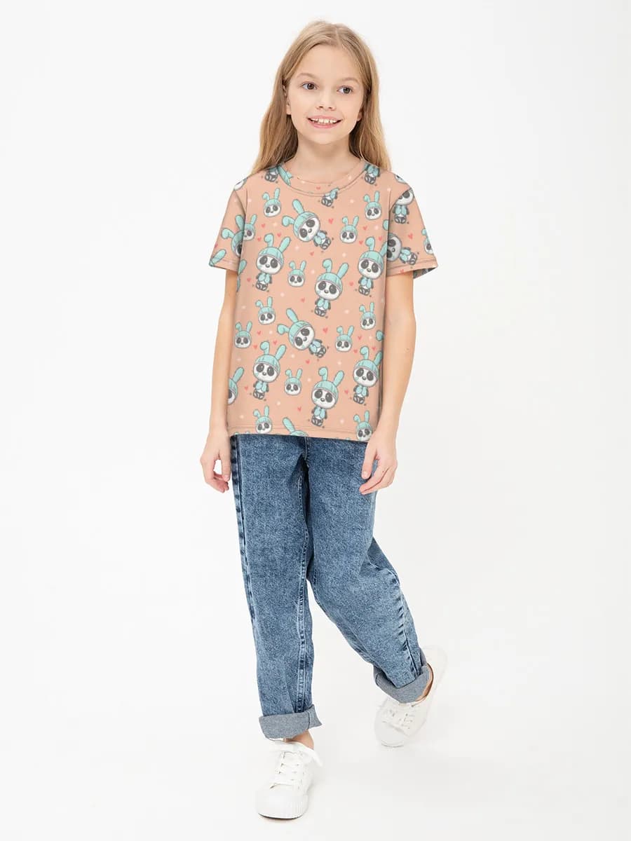 Children's cotton T-shirt (for girls. Copy)