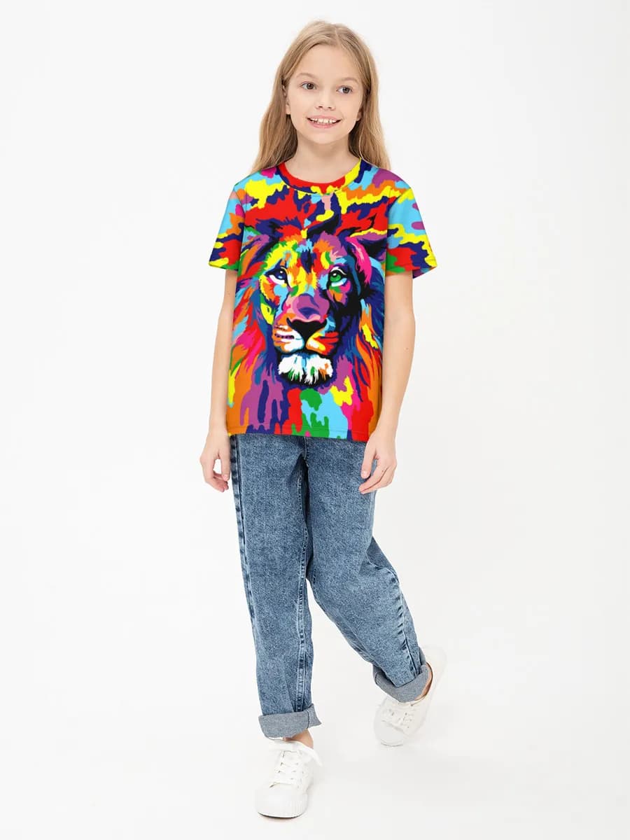 Children's cotton T-shirt (for girls. Copy)