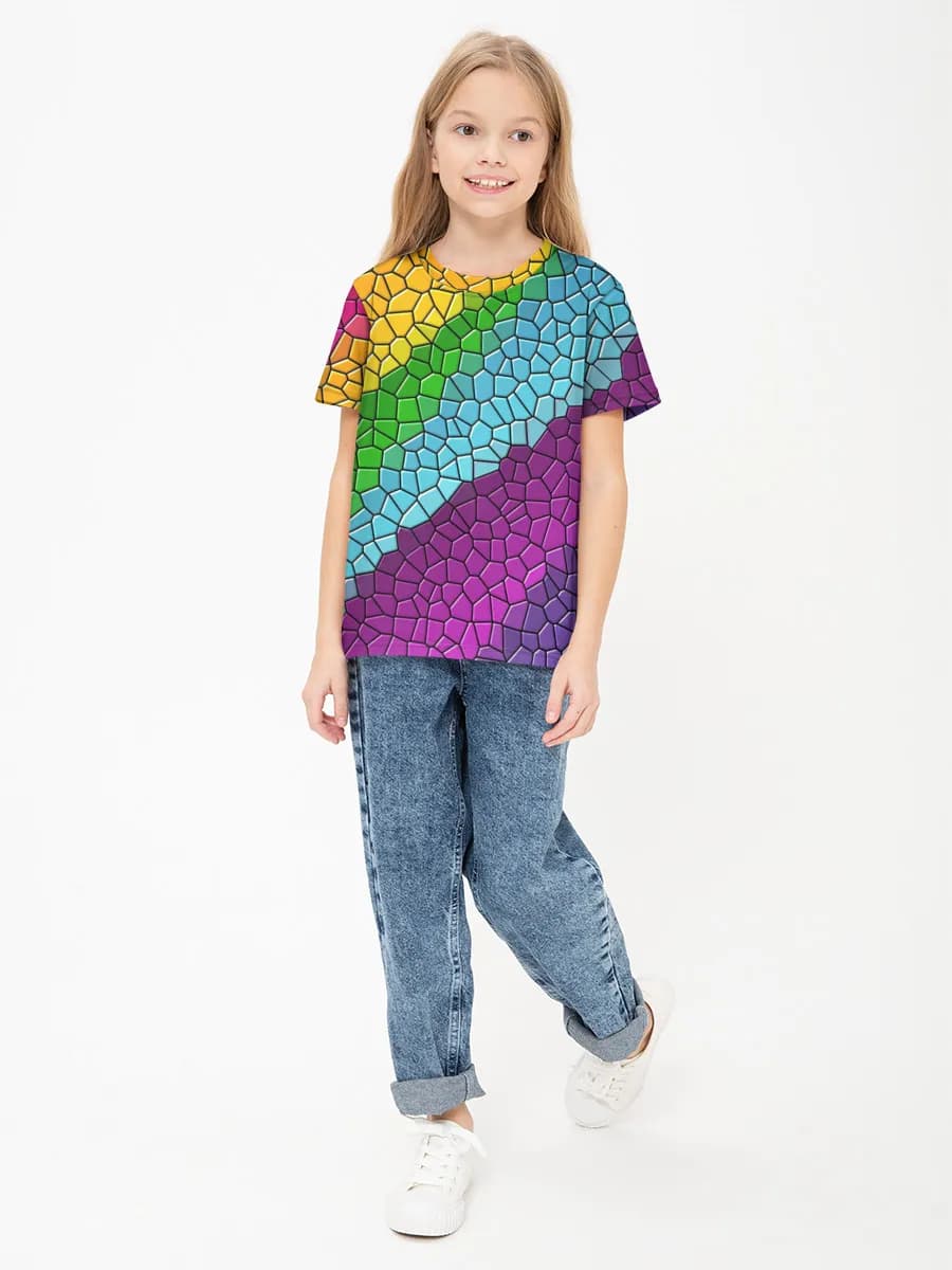 Children's cotton T-shirt (for girls. Copy)