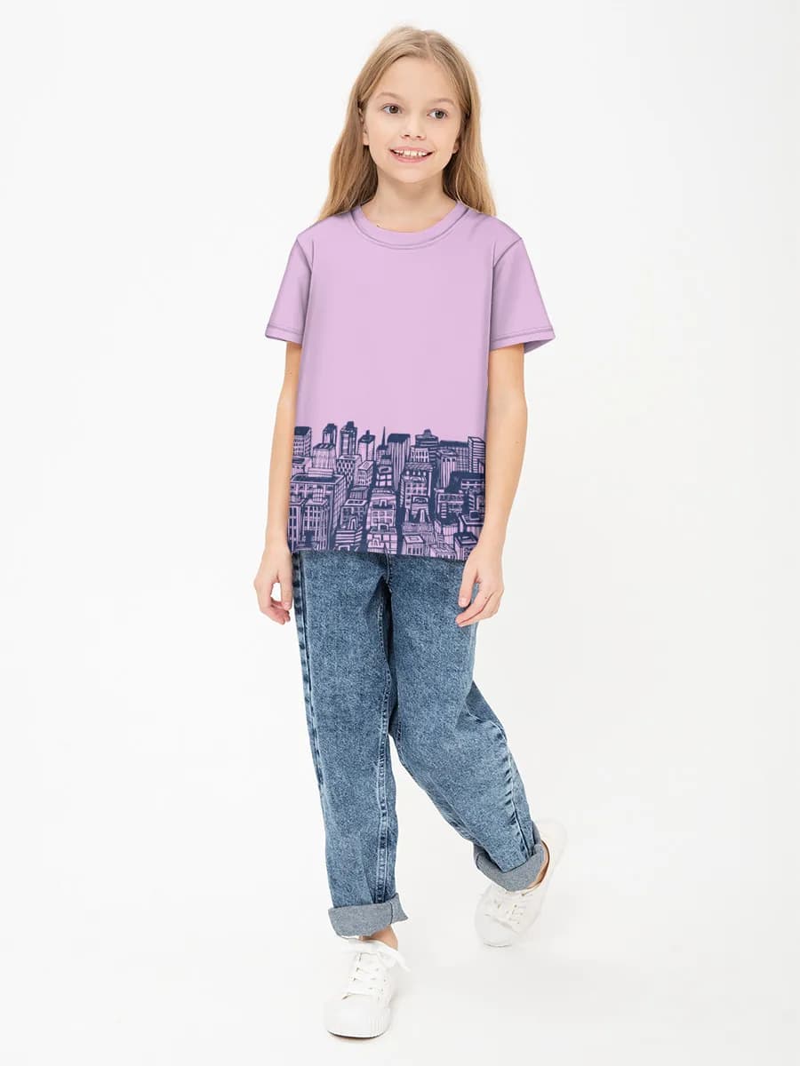 Children's cotton T-shirt (for girls. Copy)