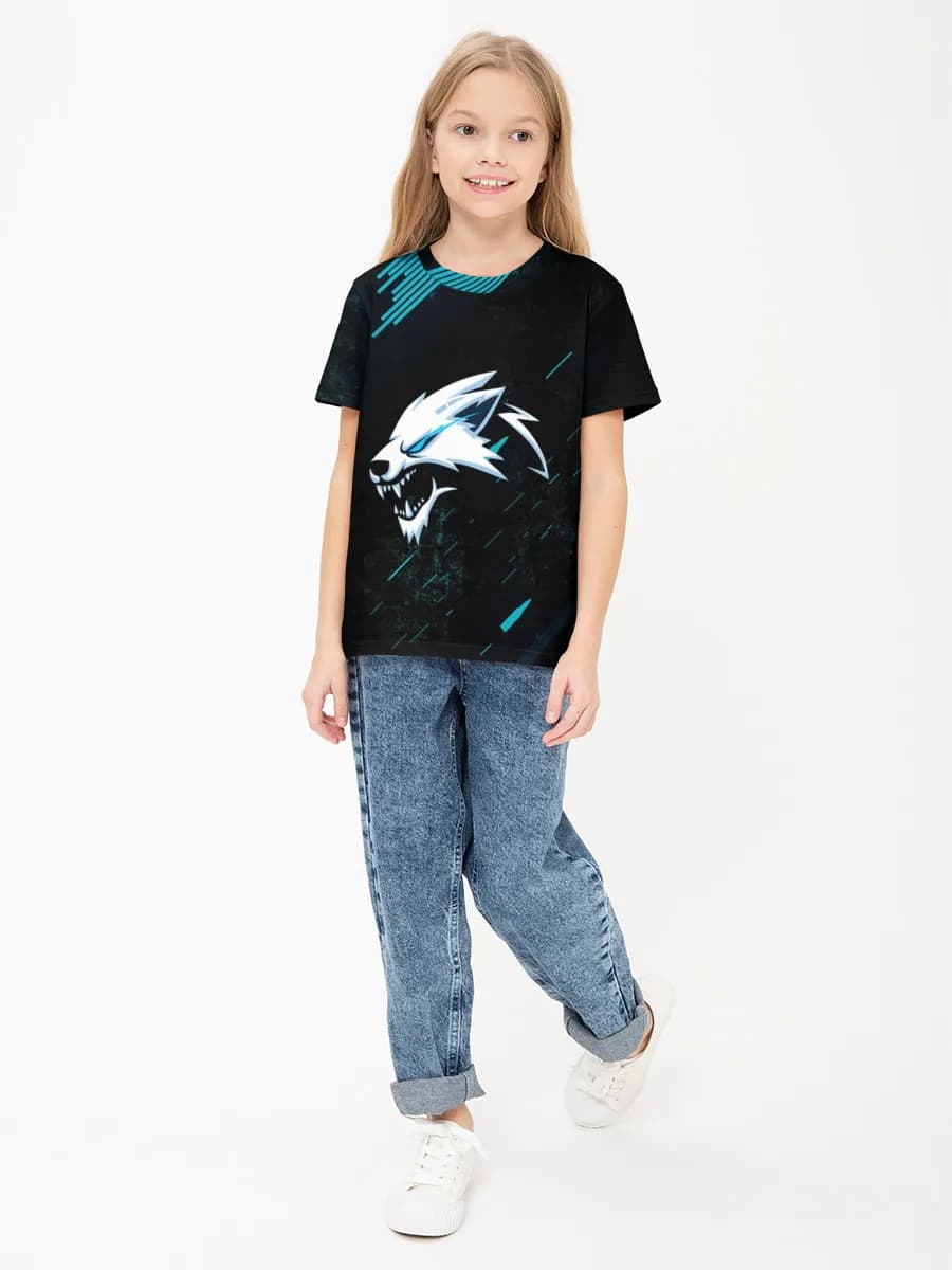 Neon Wolf Mascot