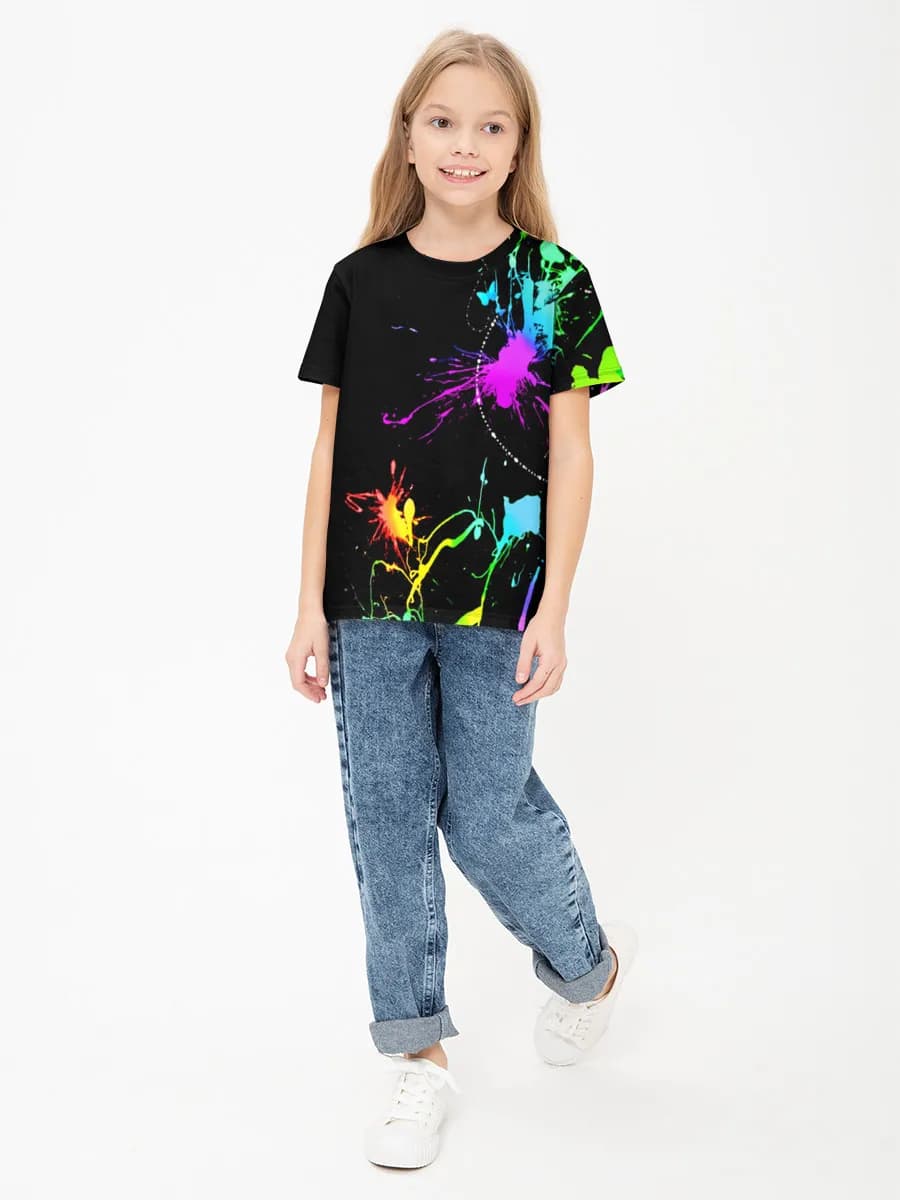 Children's cotton T-shirt (for girls. Copy)