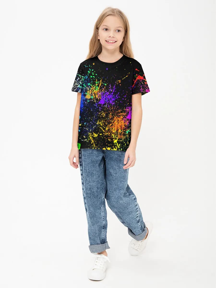 Children's cotton T-shirt (for girls. Copy)