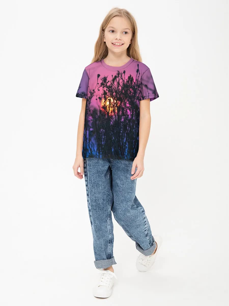 Children's cotton T-shirt (for girls. Copy)