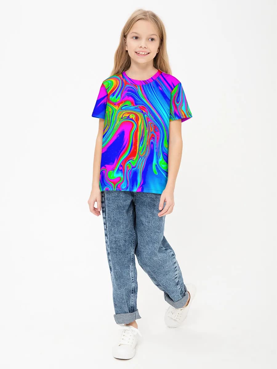 Children's cotton T-shirt (for girls. Copy)