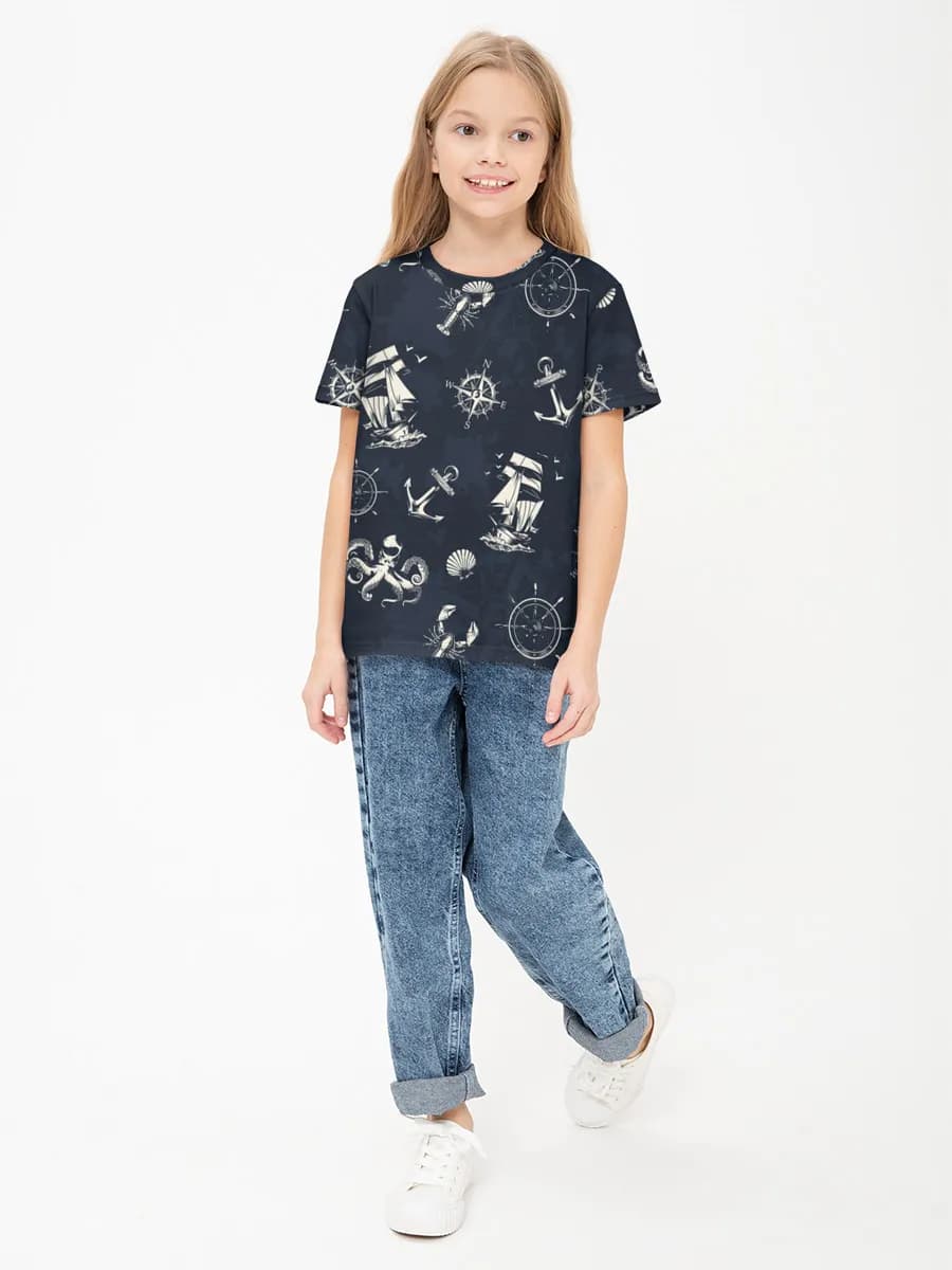 Children's cotton T-shirt (for girls. Copy)