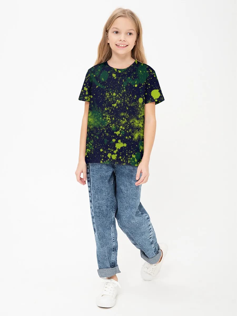 Neon Green Paint Splatter