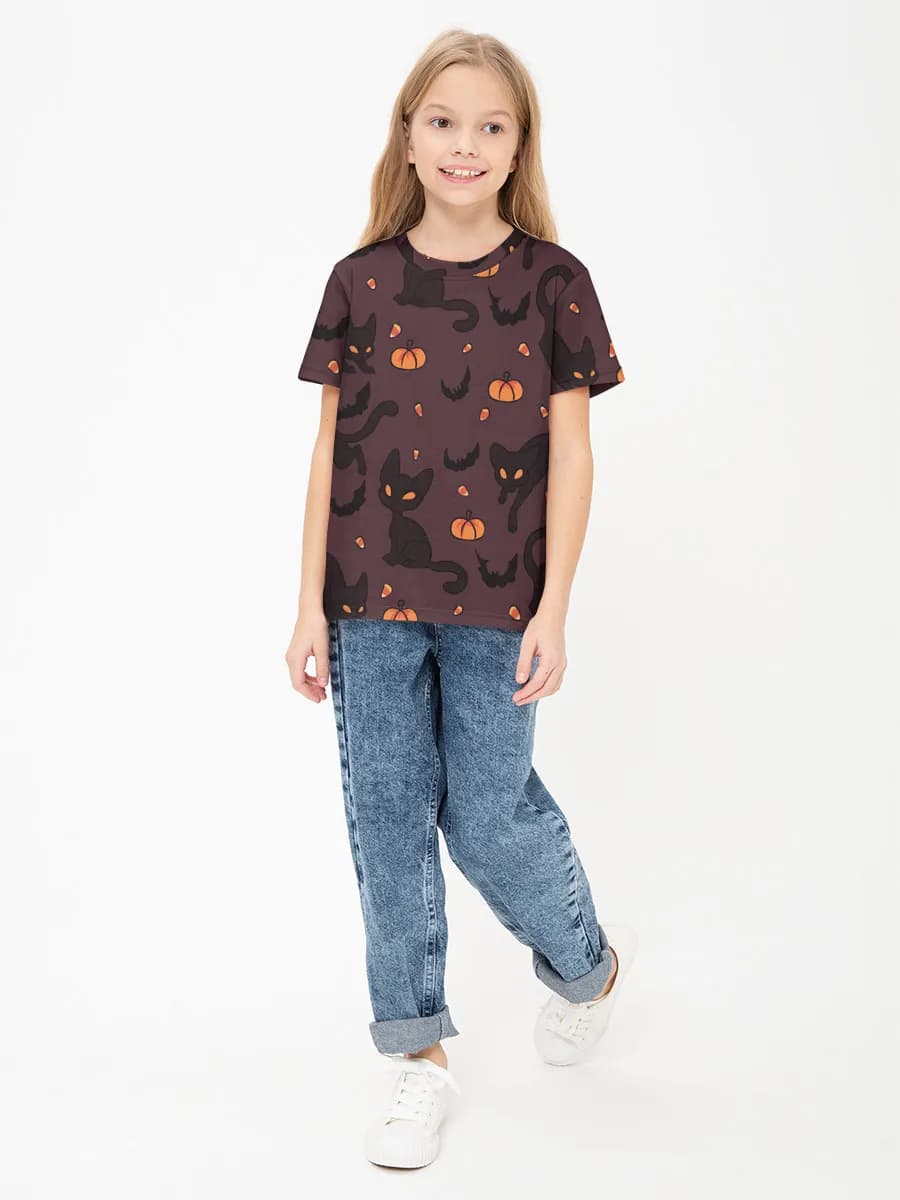 Children's cotton T-shirt (for girls. Copy)