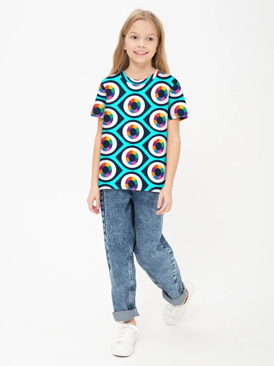 Children's cotton T-shirt (for girls. Copy)