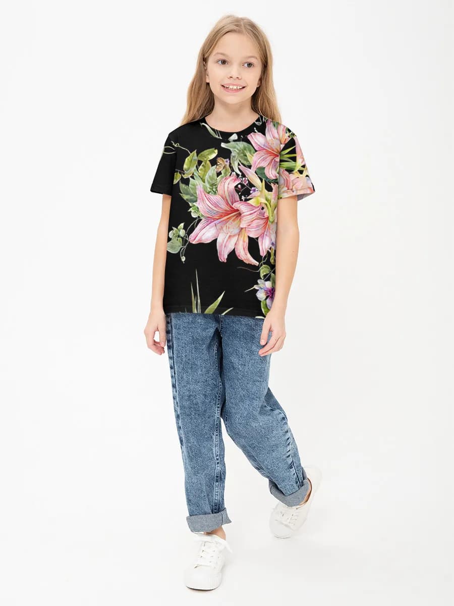 Children's cotton T-shirt (for girls. Copy)