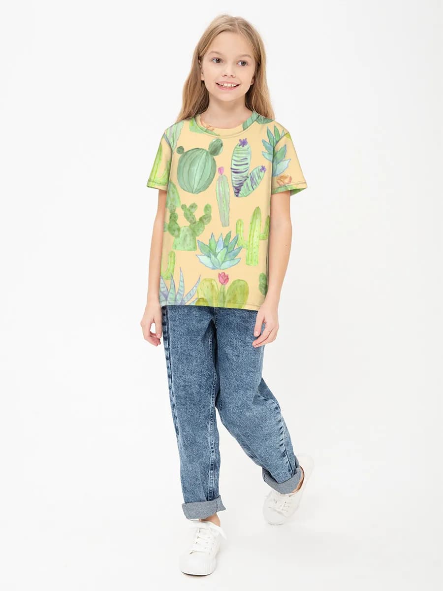 Children's cotton T-shirt (for girls. Copy)