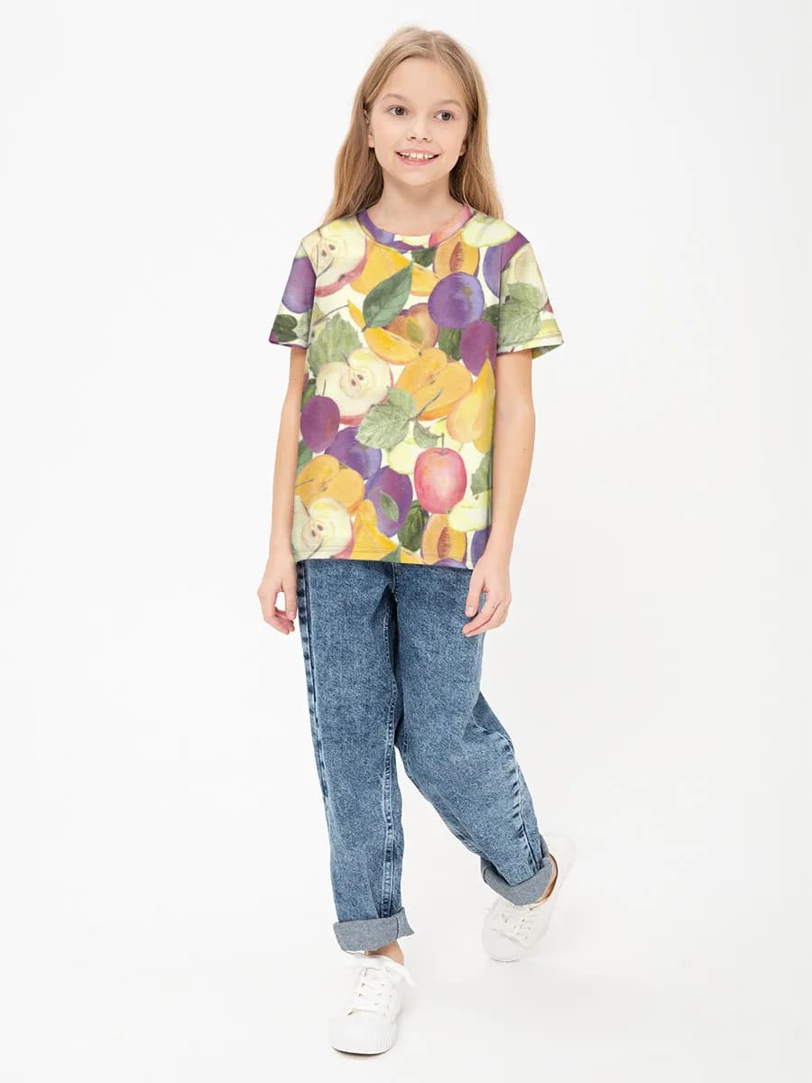 Children's cotton T-shirt (for girls. Copy)