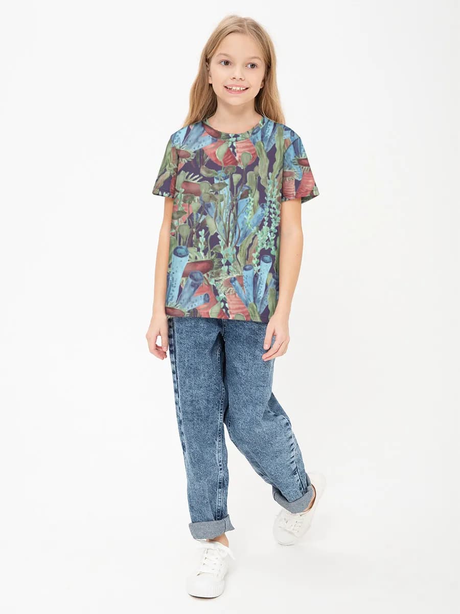 Children's cotton T-shirt (for girls. Copy)
