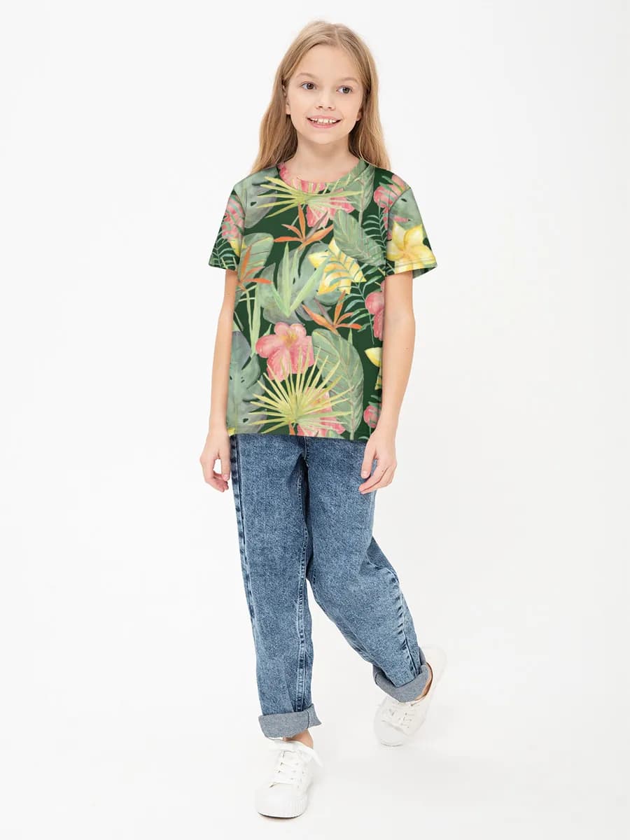 Children's cotton T-shirt (for girls. Copy)