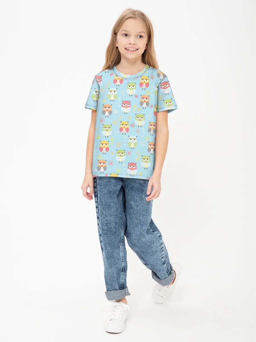 Children's cotton T-shirt (for girls. Copy)