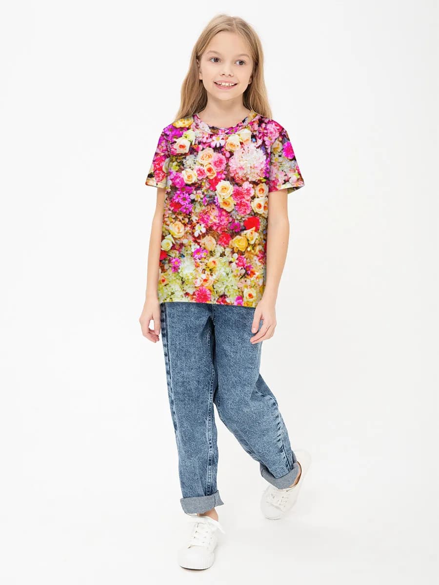 Children's cotton T-shirt (for girls. Copy)