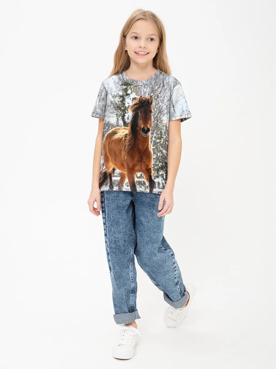 Children's cotton T-shirt (for girls. Copy)
