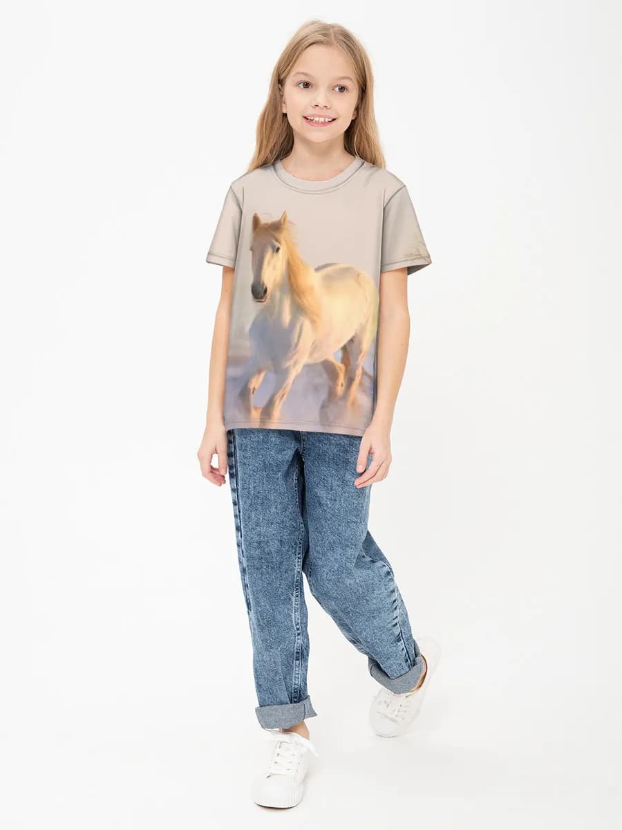 Children's cotton T-shirt (for girls. Copy)