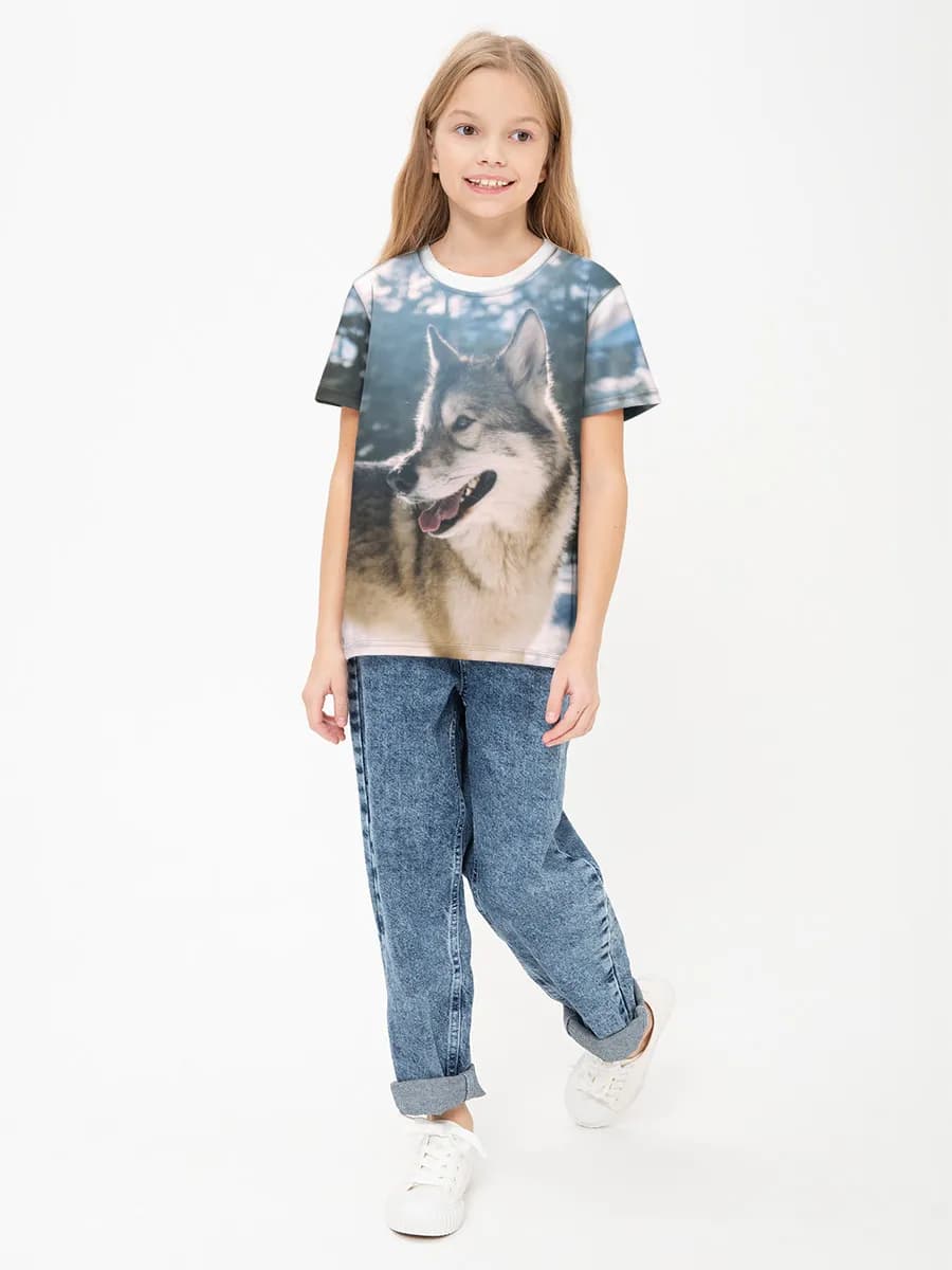 Children's cotton T-shirt (for girls. Copy)