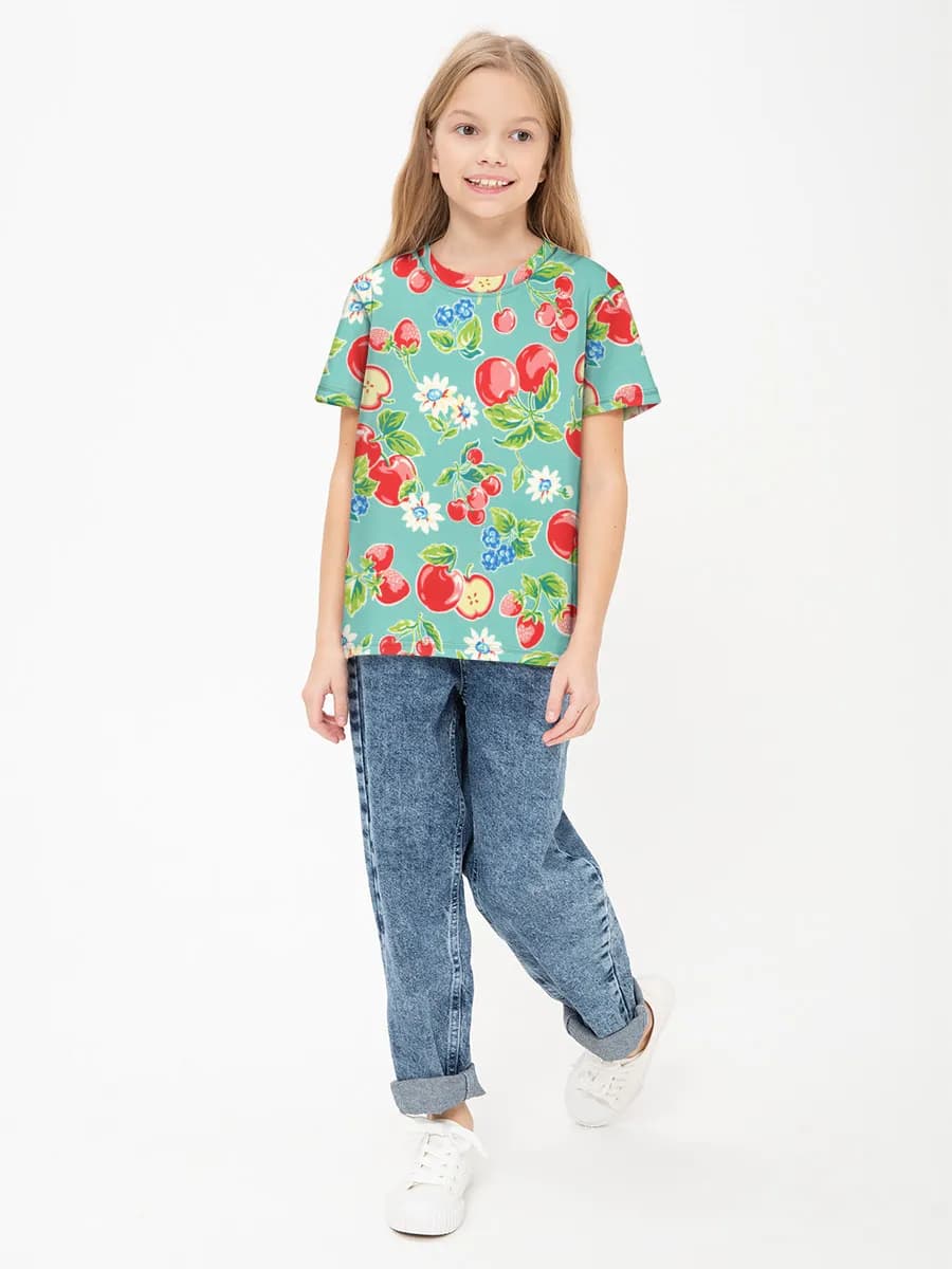 Children's cotton T-shirt (for girls. Copy)