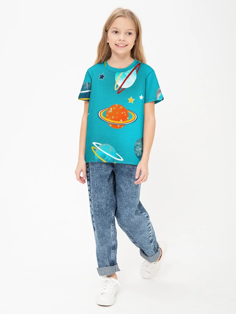 Children's cotton T-shirt (for girls. Copy)
