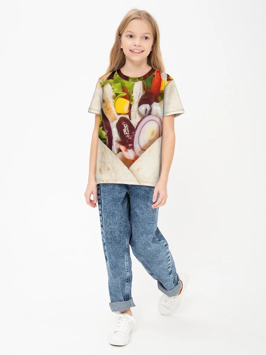 Children's cotton T-shirt (for girls. Copy)