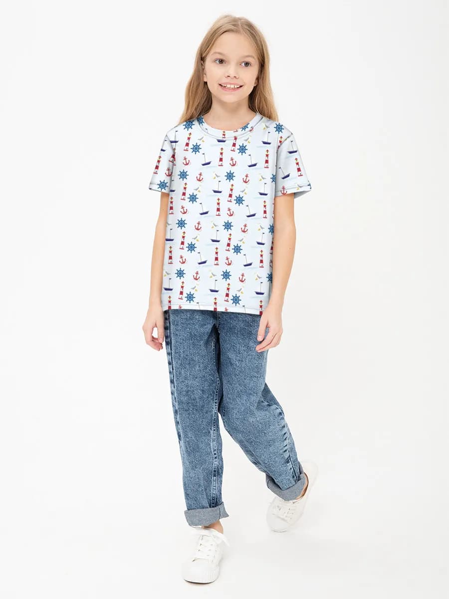 Children's cotton T-shirt (for girls. Copy)